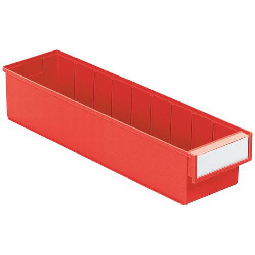 Bac D'étagère Rouge Étiquette Incluse Sans Séparation