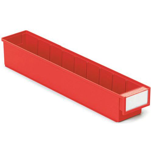 Bac D'étagère Rouge Étiquette Incluse Sans Séparation