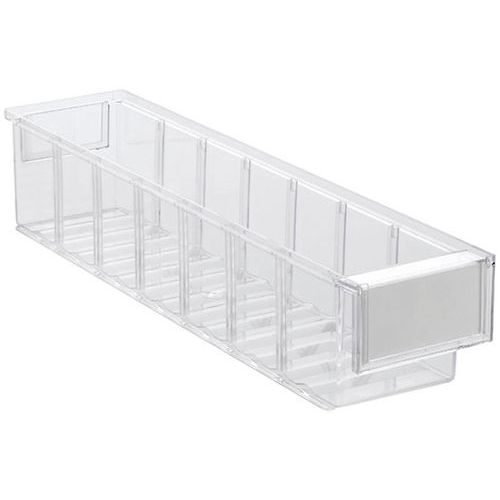 Bac D'étagère Transparents Étiquette Incluse Sans Séparation