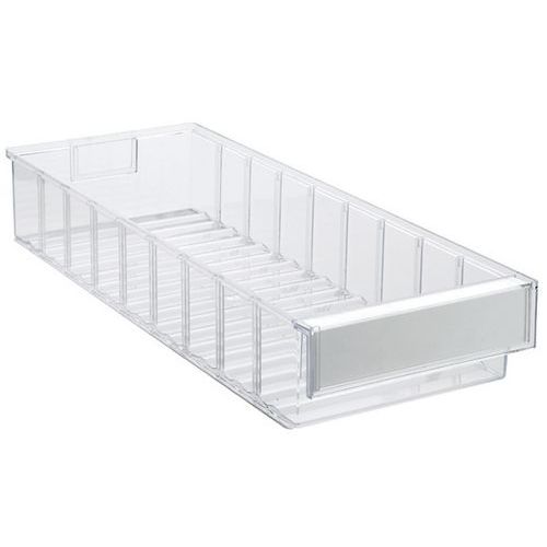 Bac D'étagère Transparents Étiquette Incluse Sans Séparation