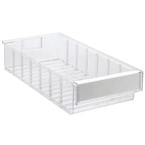 Bac D'étagère Transparents Étiquette Incluse Sans Séparation
