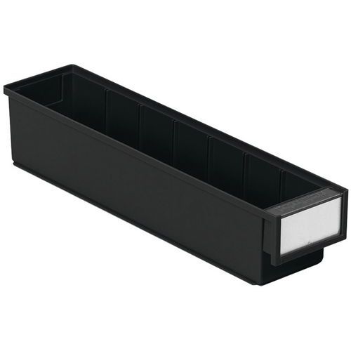 Bac D'étagère Noir Esd Étiquette Incluse Sans Séparation