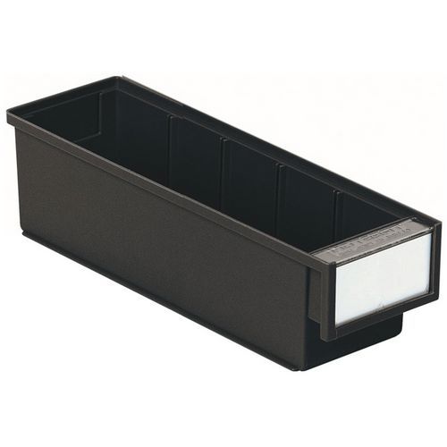 Bac D'étagère Noir Esd Étiquette Incluse Sans Séparation