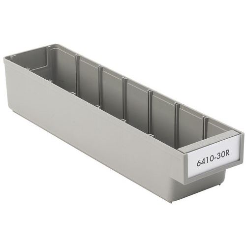 Bac D'étagère En Plastique Recyclé 400x94x80mm 21l Gris