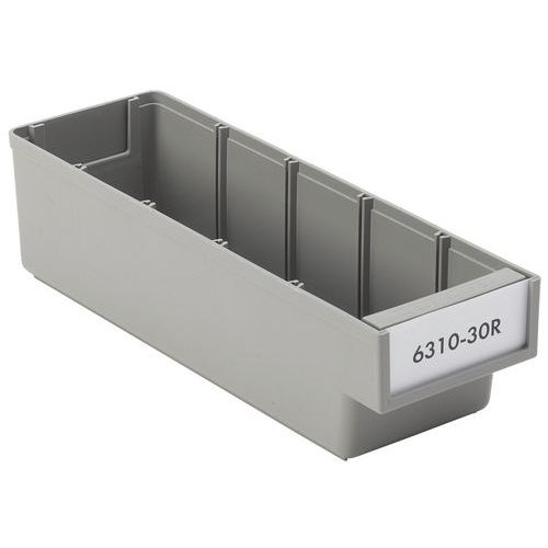 Bac D'étagère En Plastique Recyclé 15l Gris
