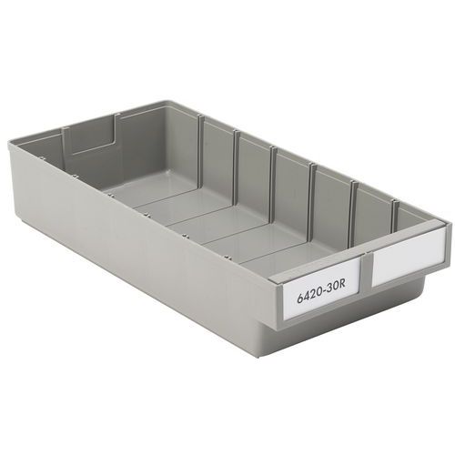 Bac D'étagère En Plastique Recyclé 47l Gris