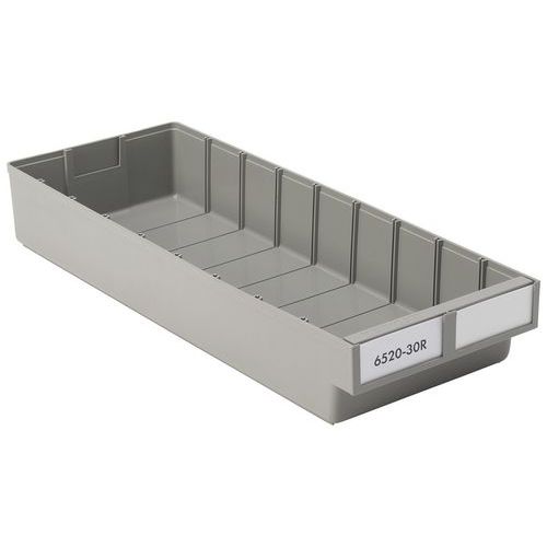 Bac D'étagère En Plastique Recyclé 60l Gris