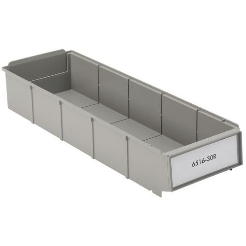 Bac D'étagère En Plastique Recyclé 52l Gris