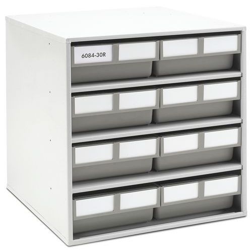 Blocs Avec Bacs-tiroirs Métal 8 Bacs 6420 Plastique Recyclé Gris