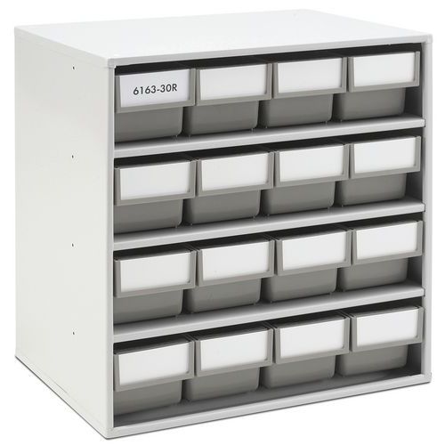 Blocs Avec Bacs-tiroirs Métal 16 Bacs 6310 Plastique Recyclé Gris