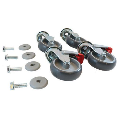 Jeu De Roues 100 Mm Pour Desserte Polyvalente