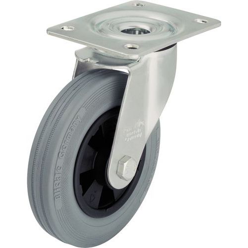 Roul. Piv. Diam=80mm F=50kg Bdge Caout. Non Tachant