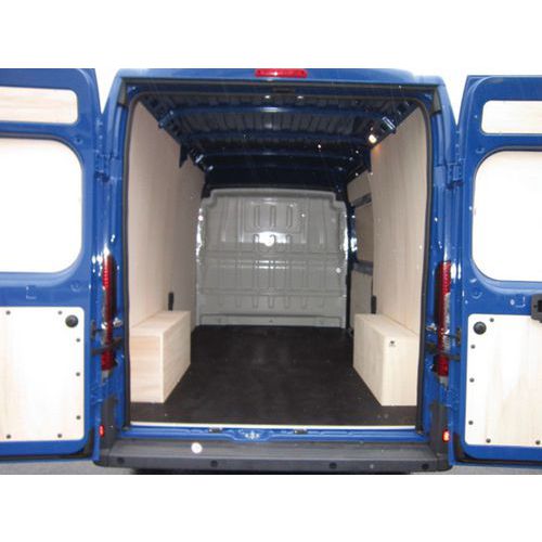 Kram-Truck Quilted Floor Mats Compatible With Fiat Ducato, Peugeot Boxer, Citroen Jumper From 2006, Light Beige, 1 Cm Sponge Faux Leather, Hygiene Certificate, Comfort Covers