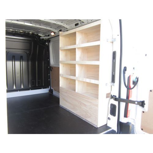 Meuble droit pour utilitaire L1H1 - Peuplier 5 tablettes - 1145x260x1555mm - Renault Opel Nissan