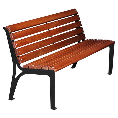 Banc En Bois Exterieur Fixable Avec Dossier Manutan