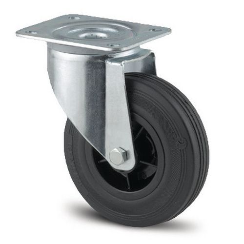 Roulette Pivotante Caoutchouc Force:295 Kg H Ht:290 Mm