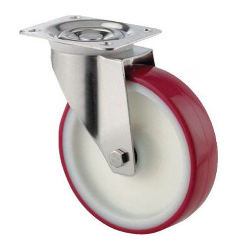 Roulette Pivotante En Nylon Force:400 Kg H Ht:240 Mm