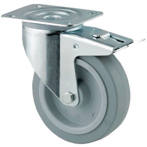 Roulette Pivotante Avec Frein Force:400 Kg H Ht:240 Mm