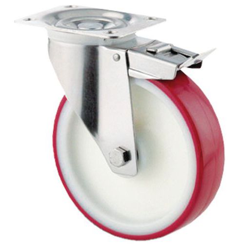 Roulette Pivotante En Nylon Force:100 Kg H Ht:108 Mm