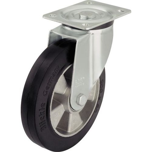 Roul. Piv. Diam=125mm F=150kg Roue Alu Bdge C Aout.