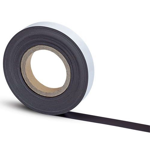 Bande Magnétique Auto-adhésive 10m X 25mm X 1mm Noire - Maul