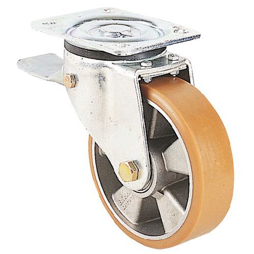 Roul Piv Bge Polyurthanne D=80mm F=180kg Avec Frein