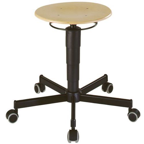 Tabouret D'atelier Réglage De La Hauteur Revêtement Hêtre