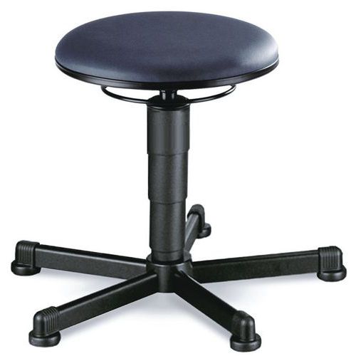 Tabouret D'atelier Piétement Acier Sur Patins