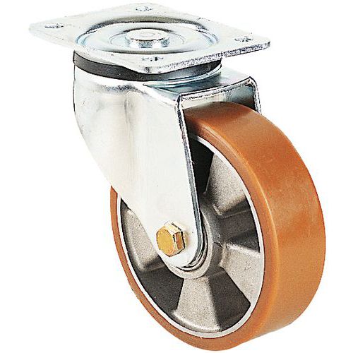 Roul Piv Bge Polyurthanne D=80mm F=180mm Sans Frein