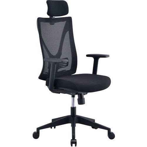 Siège de bureau résille avec accoudoirs ajustables Siège de bureau résille avec accoudoirs ajustables