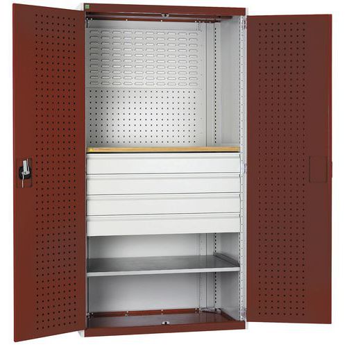 Bott 1 Armoire D'atelier Perfo Bott Smf - Avec Tablettes + Tiroirs_bott