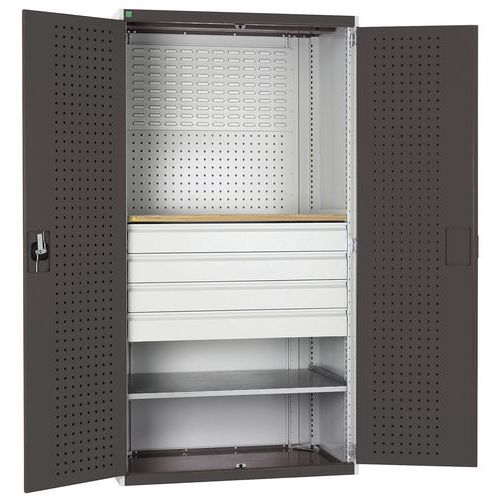 Bott 1 Armoire D'atelier Perfo Bott Smf - Avec Tablettes + Tiroirs_bott