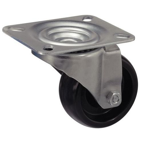 Roulette Piv.ht O100mmf150kg -40/+280 C.chap E Acier Inoxyd