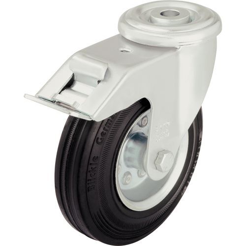 Roul Piv A Oeil D80mm F50kg Bdge Caoutch + Fr Moyeu Roul.