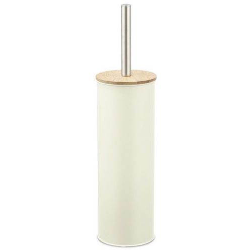 Pot à Balai Avec Brosse Wc - Metal/bois - Crème - Arvix
