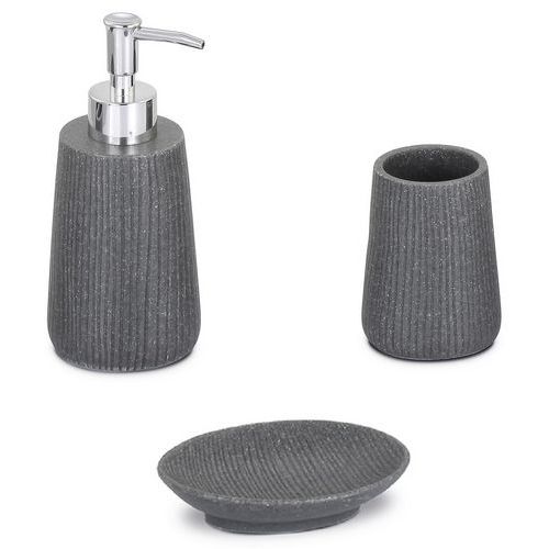 Arvix - Set à poser 3 pièces Ciment - Équipement salle de bain - Design moderne