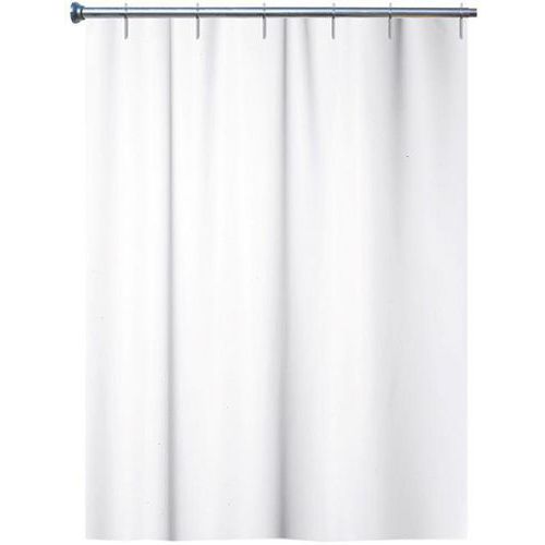 Arvix - Rideau de douche uni polyester blanc - 180x200 cm - Avec anneaux C - Équipement salle de bain