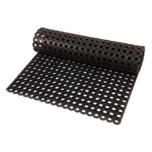 Tapis caillebotis extérieur 60x40 cm Caoutchouc Noir Antidérapant Usage Intensif Accessible PMR