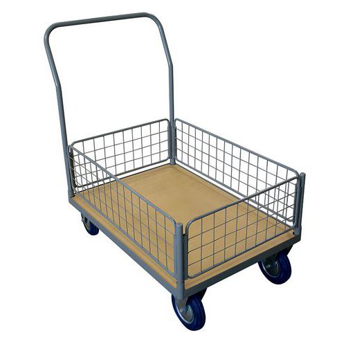 Chariot Plateaux 800x1200 Mm - 4 Cotés Bas Grillagés - 500 Kg