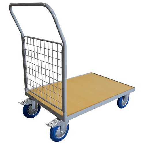 Chariot Plateaux 800x1200 Mm à Dossier Grillagé - Capacité 500 Kg