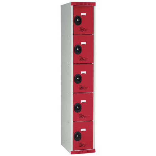 Vest Mono 1 Col 5p H1800xl300 Xp500 Serr Clé Grisclair/rouge