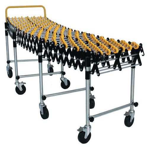 Convoyeur Galets Plastiques Extensible - 5 Pieds - Largeur 500 Mm