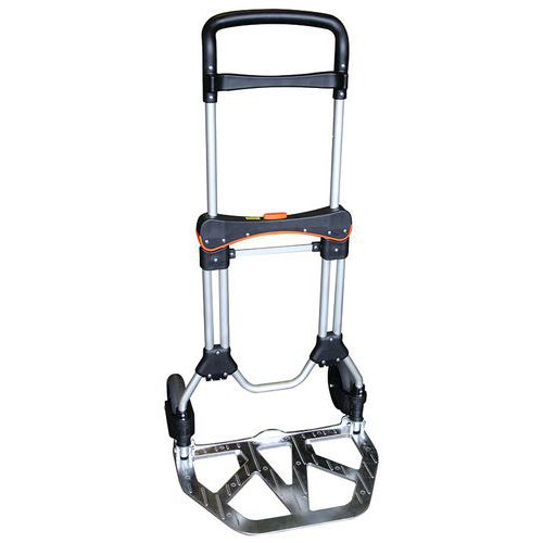 Stockman - Diable aluminium pliable 200 kg - Roues 200 mm - Noir/gris - Robuste et pratique