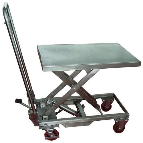 Table Ã‰lévatrice Manuelle 200 Kg Inox 304