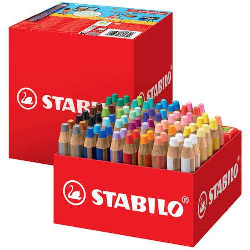 Maxi schoolpack carton 76 crayons STABILO Woody 3 in 1 thumbnail image 1