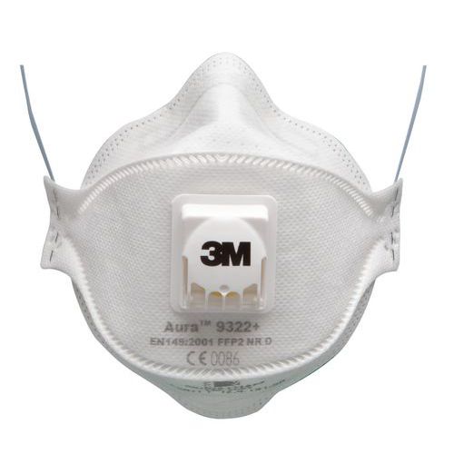 By-product Lengthen Trip Demi-masque respiratoire pliable à usage unique Aura 9300+ - FFP2 -  Manutan.fr