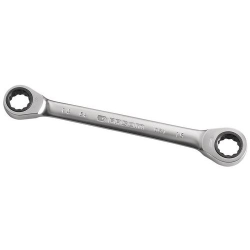 Clé polygonale à oeil à cliquet 12 pans métriques et en pouces Manutan.fr