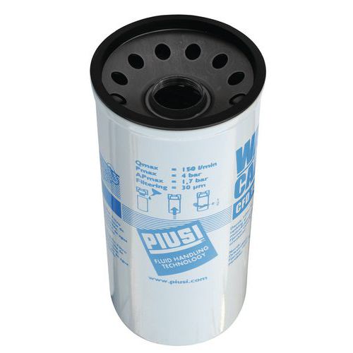 Piusi - Cartouche filtrante Water Captor - 70 L/min - Raccords 1" - Ø 95 mm