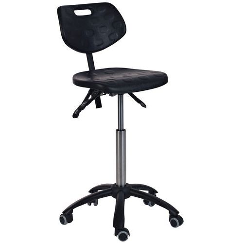 Chaise Domino Bas Roulettes Polyurethane H 50 A 70 Cm
