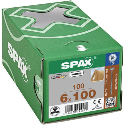 Vis à Tête Disque Filetage Partiel T-star Plus Wirox 6x100